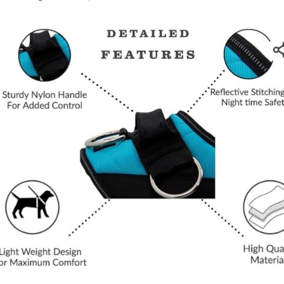 NWT ShawnCo Essential Dog Harness in Sea foam M Medium - Picture 4 of 11